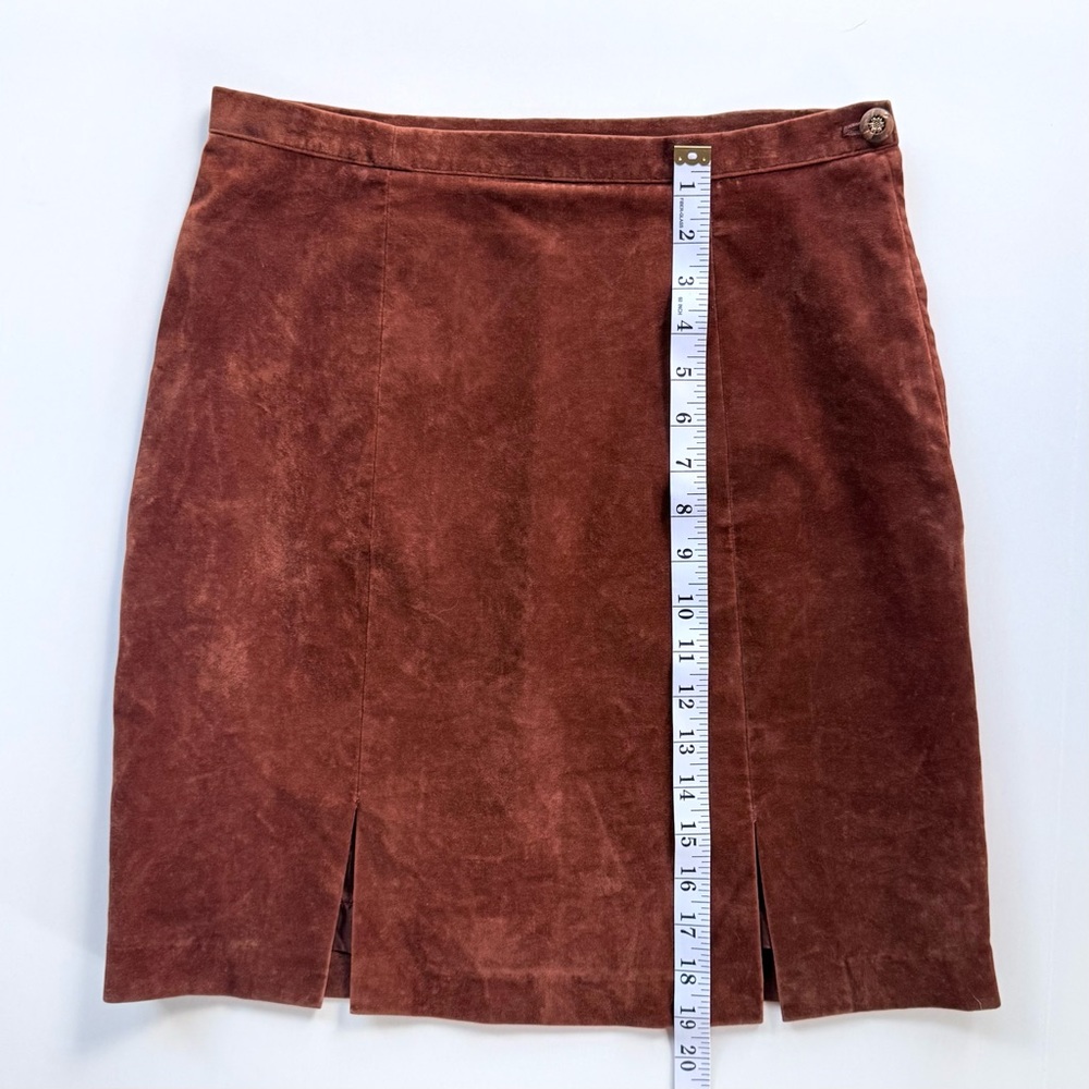 Vintage 1970s Brown Velveteen Mini Skirt S - Picture 9 of 16